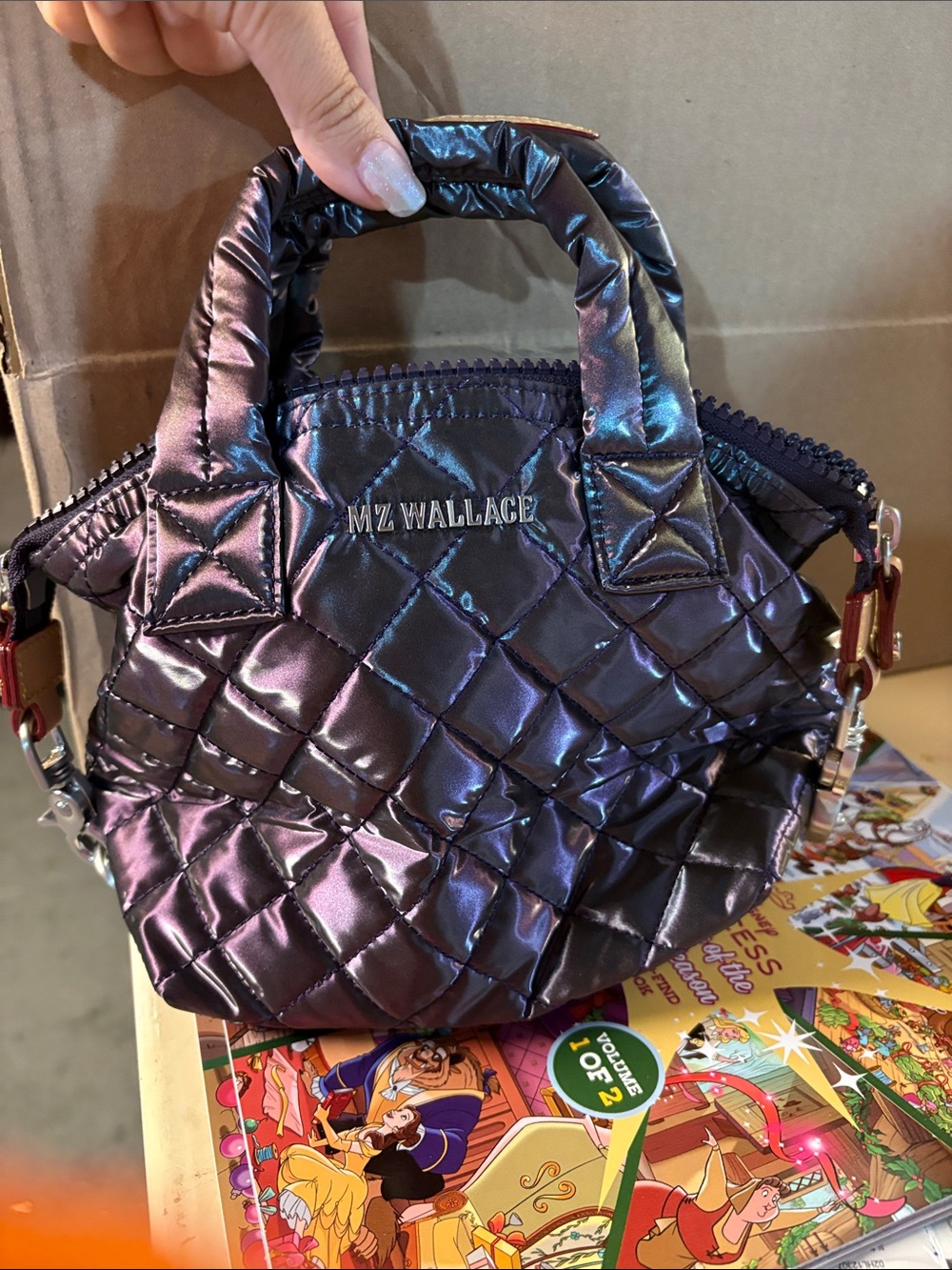MZ Wallace Iridescent Quilted Micro Sutton